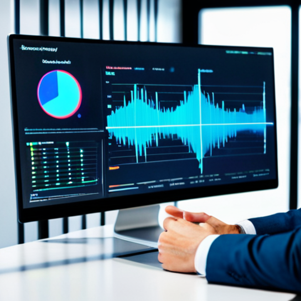 A professional individual, fully clothed in a modern business suit, is seated at a sleek, minimalist desk. In front of them, a translucent holographic display shows dynamic, personalized digital product recommendations and data visualizations, illustrating predictive algorithms at work. The person's hand is gesturing slightly towards the interface, indicating interaction. The background is a clean, bright, contemporary office space with soft ambient lighting. Perfect anatomy, correct proportions, natural pose, well-formed hands, proper finger count. Professional photography, high quality, sharp focus, vibrant colors, safe for work, appropriate content, modest, family-friendly.