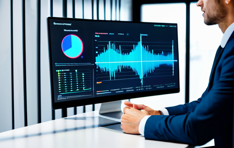 A professional individual, fully clothed in a modern business suit, is seated at a sleek, minimalist desk. In front of them, a translucent holographic display shows dynamic, personalized digital product recommendations and data visualizations, illustrating predictive algorithms at work. The person's hand is gesturing slightly towards the interface, indicating interaction. The background is a clean, bright, contemporary office space with soft ambient lighting. Perfect anatomy, correct proportions, natural pose, well-formed hands, proper finger count. Professional photography, high quality, sharp focus, vibrant colors, safe for work, appropriate content, modest, family-friendly.