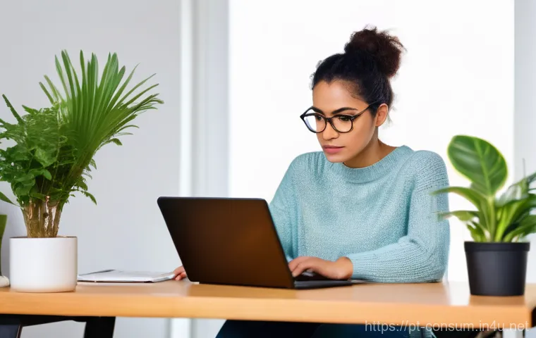 소비자 보호와 관련된 국제 사례 연구 - **Prompt: Digital Vigilance Against Online Scams**
A young Portuguese woman in her late 20s or e...