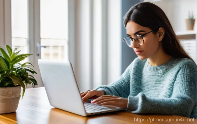 소비자 보호와 관련된 국제 사례 연구 - **Prompt: Digital Vigilance Against Online Scams**
    A young Portuguese woman in her late 20s or e...