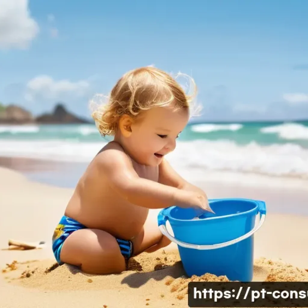 소비자중심 경영으로 변화한 비즈니스 사례 - **Prompt:** A cheerful toddler, around 2 years old, playing on a sunny beach in Brazil. The toddler ...