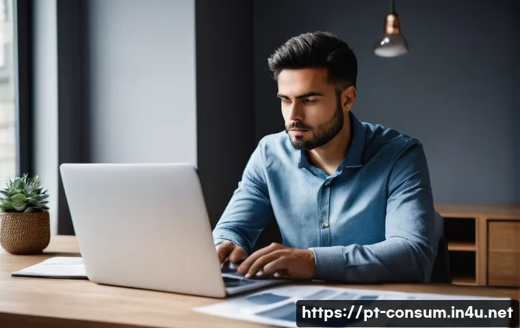 소비자 피해 사례를 통한 법적 대처 - **Prompt:** A Portuguese individual, looking slightly frustrated but determined, sitting at a modern...