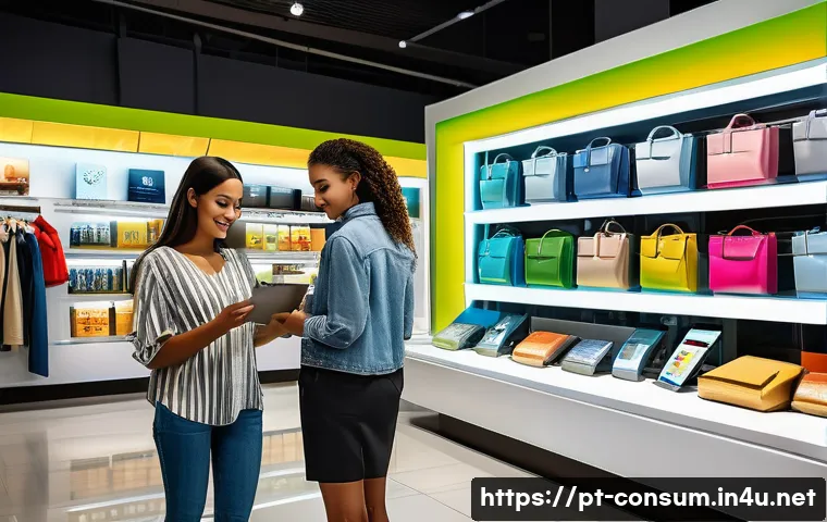 소비자중심 경영으로 변화한 사례 연구 - A modern retail environment showcasing seamless omnichannel integration: a diverse Brazilian family ...