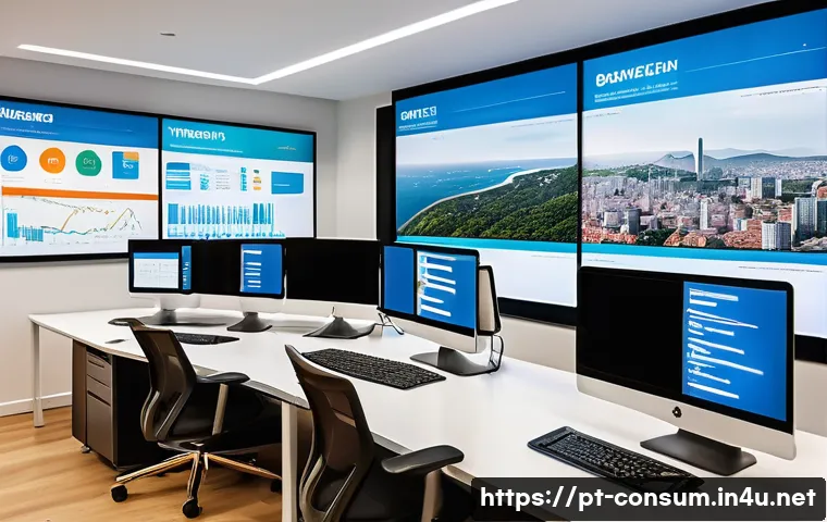 소비자 행동 데이터를 활용한 혁신적 디지털 서비스 사례 연구와 분석 - A modern Brazilian e-commerce office environment showcasing a diverse team of professionals collabor...